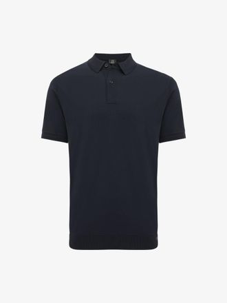 Genti Gebreide Polo | Donkerblauw