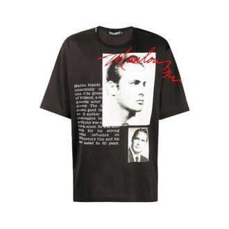 Dolce & Gabbana Heren, Tops, Zwart, Maat: XS Katoen