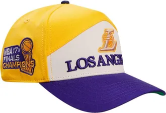 Pro Standard Mens Pro Standard Gold/Purple Los Angeles Lakers Pinch Chevron Adjustable Hat at Nordstrom