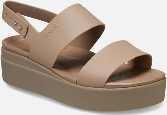 Crocs Womens Brooklyn Low Womens Wedge Sandals - Brown - Size: 7