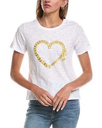Cinq &agrave; Sept Cinq &Agrave; Sept Amour Heart Chain Shrunken T-Shirt