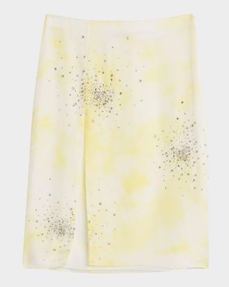 Des_Phemmes Embellished Tie-Dye Skirt