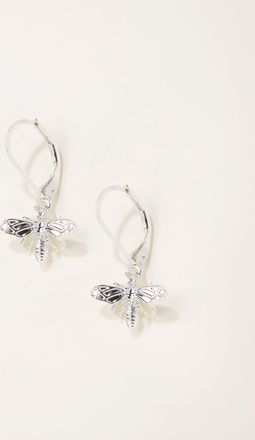 Fat Face FatFace Silver Tone Bee Drop Earrings