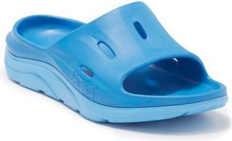 Hoka One One Gender Inclusive Ora Recovery Slide 3 Sandal in Coastal Sky /All Aboard at Nordstrom, Size 14 Womens