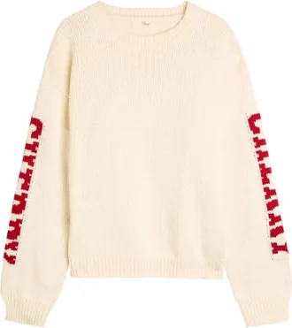 Cherry Los Angeles intarsia-knit sweater - men - Cotton - S - Neutrals