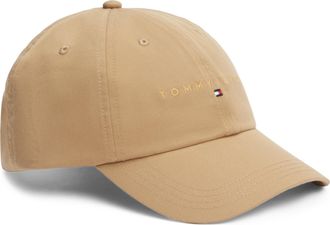 Tommy Jeans Baseball Cap TOMMY JEANS TJW LINEAR LOGO 6 PANEL CAP, schwarz dune, Web, Baumwolle, Caps Baseball Cap, mit Logostickerei UNISEX