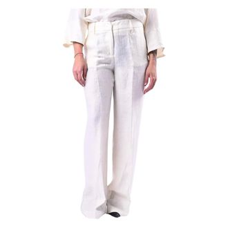 Souvenir Wide Trousers, female, White, Size: S Pantalone Palazzo in Shantung