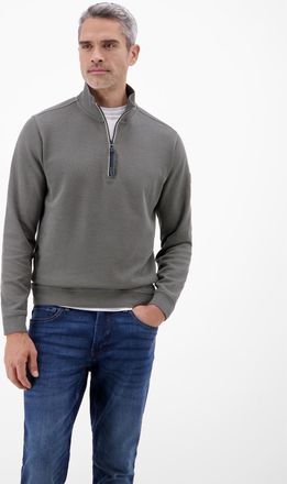 Lerros Sweatshirt LERROS Troyer in hochwertiger Sweatqualit&auml;t, Herren, Gr. XXL, basalt grau, 90% Baumwolle, 10% Polyester, Sweatshirts Sweatshirt, Hochwertig