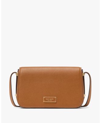Kate Spade New York Womens Liv Crossbody Bag - Brown Leather - One Size