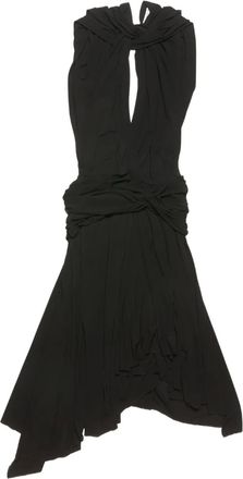 Acne Studios Midi-jurk met geknoopt detail - Zwart