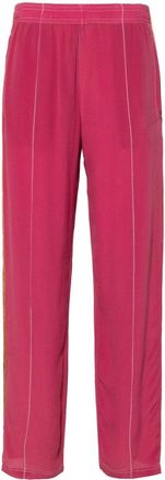 Gucci 2000s side-stripe straight-leg trousers - women - Cotton/Silk - 40 - Pink
