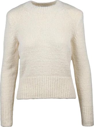 Isabel Marant Soft-Textured Crewneck Sweater with Ribbed Detailing