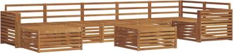 vidaXL Set Di Divani Da Esterno 8 Pz Naturale Vidaxl