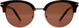 Serengeti Eyewear Round Womens Shiny Brown Mineral Polarized Drivers Lela - One Size
