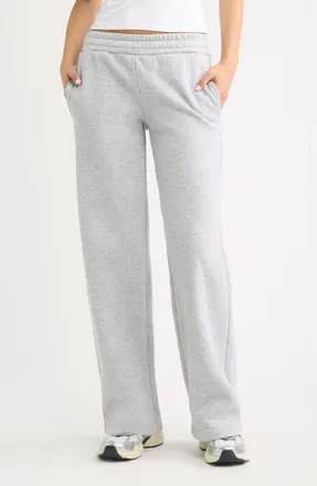 BP. Low Rise Wide Leg Sweatpants in Grey Soft Heather at Nordstrom, Size Xx-Small