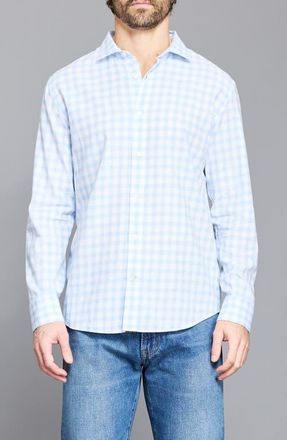 Billy Reid Hutcheson Plaid Button-Up Sport Shirt in Light Blue/White at Nordstrom, Size Xx-Large