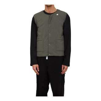 K-Way Jassen, Heren, Groen, M, Leer, Valty Plain Warm Vest