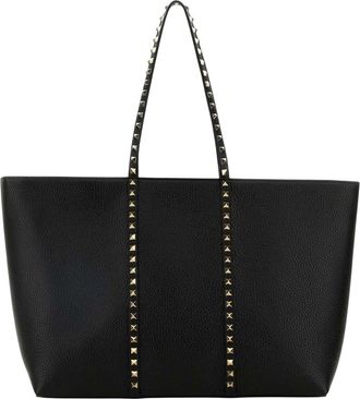 Valentino Garavani Black Rockstud Large Tote