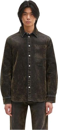 Helmut Lang Casual Shirts - Heren - Casual Overhemden - Groen - M - Overhemden