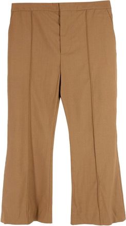 Marni Brown Virgin Wool Tailored Trousers Size L