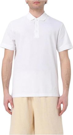 Burberry Tops, Heren, Wit, S, Katoen, Polo Shirt met korte mouwen