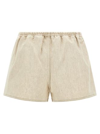 Jacquemus Hemp Denim Shorts - Beige