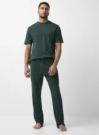 Le 31 Mens Solid organic cotton lounge pant