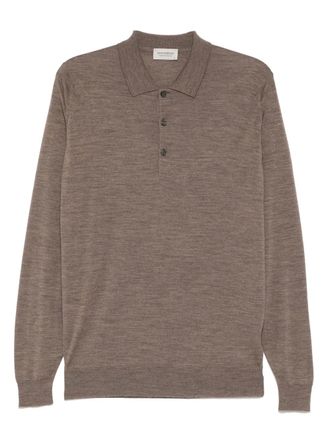 John Smedley Belper polo shirt - men - Merino - S - Brown