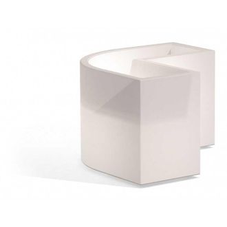 Monacis Monacis - Jardinera De Resina Luminosa Lampara Rectangular 80x80x35x72x72x27 Cm Mod. Flowerpot Angular Led Led Multicolor Con Cable