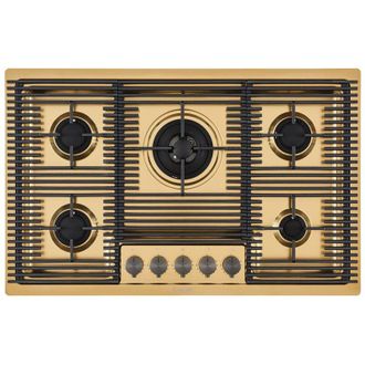 Foster Milanello. Colore del prodotto: Oro, Metallico, Posizionamento dellapparecchio: Da incasso, Dimensione della larghezza del piano cottura: 80 cm