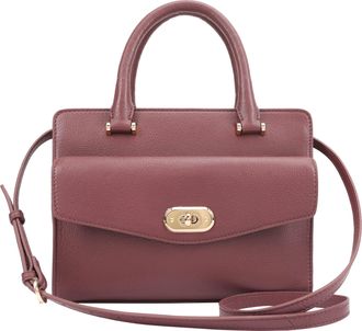 Paul Costelloe Womens Eliza Leather Cross Body Bag - Purple - One Size