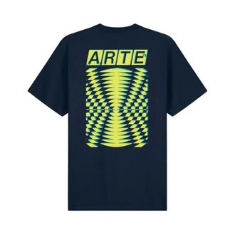 Arte T-Shirts, male, Blue, Size: XL Abstract Back Print T-Shirt