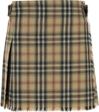 Burberry Embroidered Wool Mini Skirt