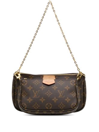 Louis Vuitton 2021-2023 Monogram Multi Pochette Accessoires Satchel-Tasche - Braun