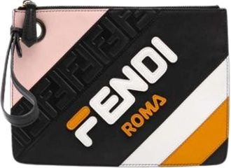 Fendi Pre-owned Leren Clutch - Dames - Vintage Clutch - Veelkleurig - ONE Size - Leer - Vintage