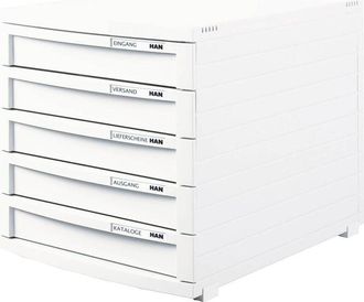 Han contur 1505-12 Cassettiera Bianco din A4, din B4, din C4 Numero cassetti: 5