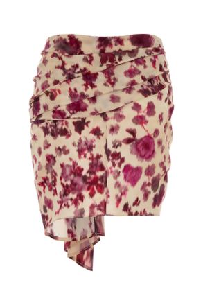 Isabel Marant Womens Ovia Skirt Pink Soie Elasthanne Doublure