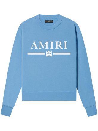 Amiri M.A. Bar logo-print sweatshirt - men - Cotton - S - Blue