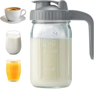 OEM Botellas De Vidrio Para Almacenamiento De 946 Ml (32 Oz) - Con Marcas De Graduaci&oacute;n Y Cierre Herm&eacute;tico - Aptas Para Bebidas Y L&iacute;quidos