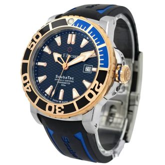 Bucherer Pre-owned Carl F. Bucherer Patravi ScubaTec Automatic Chronometer Black Dial Mens Watch 00.10632.24.33.01