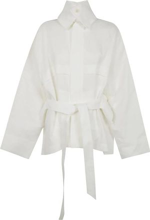 Issey Miyake Jassen, Dames, Wit, L, Hennep, Hempen Jas