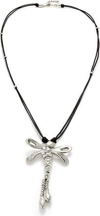 UNOde50 Long Pendant Necklace With A Dragonfly in Silver at Nordstrom