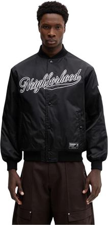 Neighborhood Baseballjack - Heren - Bomber jackets - Zwart - L - Leer - Jassen