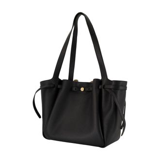 Tory Burch Womens Romy Tote Black Cowhide
