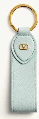 Valentino Garavani Portachiavi VLogo Signature In Vitello Granato Donna SKY GREY UNI