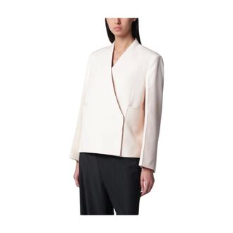 Jil Sander Blazer Doppiopetto in Lana - - Jackets - Donna - Beige - S
