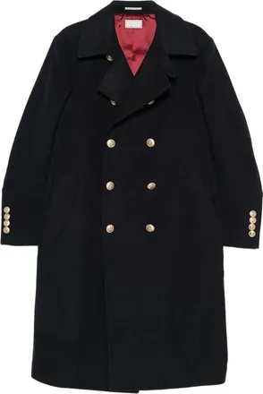 Brunello Cucinelli Double-breasted Crest-button Coat