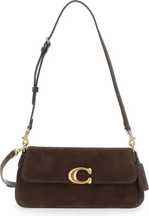 Coach Tassen, Dames, Bruin, ONE Size, Leer, Suede Jet Crossbody Tas