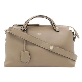 Fendi Pre-owned By The Way Leather 2way Bag - Dames - Pre-owned - Beige - Maat: ONE Size Leer