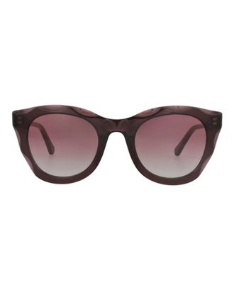 Chlo&eacute; Round-Frame Recycled Acetate Sunglasses